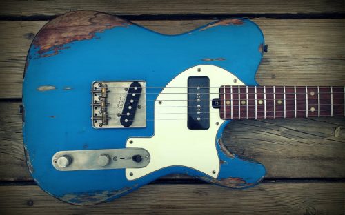La Grange custom hand built guitars - Classic Tribute Ocean Blue Relic